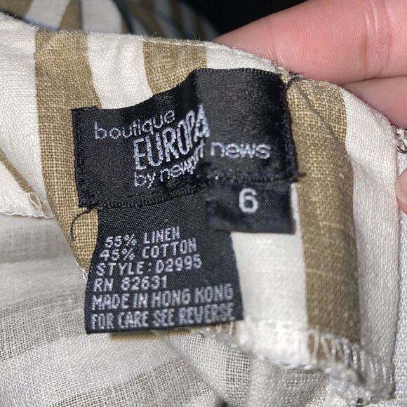 Newport News linen cotton stripe romper shorts playsuit Size 6 - Picture 7 of 7